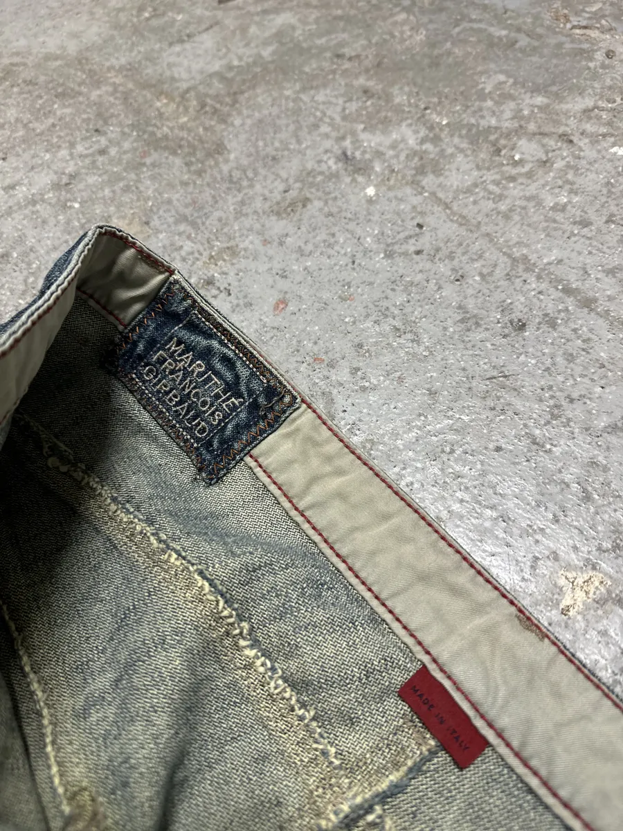 2000s Marithé + Francois Girbaud Blue Faded Denim Jeans - Image 9