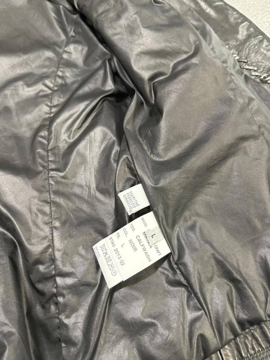 2000s Marithé + François girbaud Asymmetrical Buttoned Leather Black Jacket - Image 12
