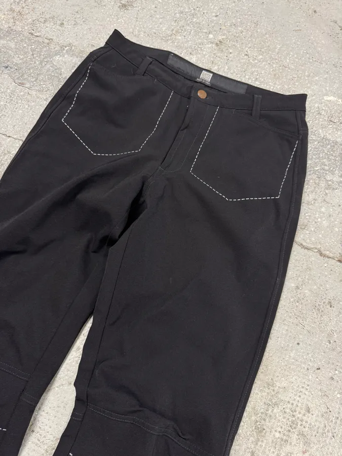 2000s Marithé + François Girbaud Black Cozy Light Pants - Image 4