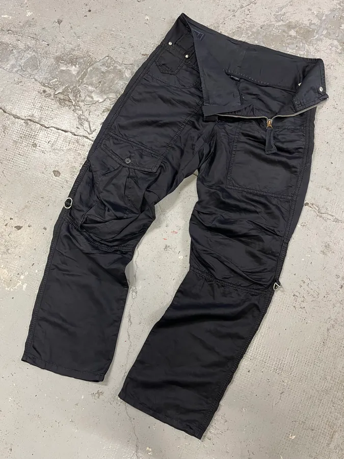 2000s Marithé + François Girbaud Black Utility Pants - Image 6