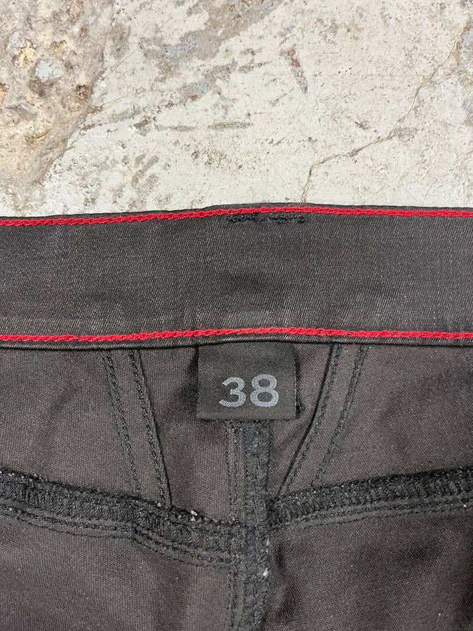 2000s Marithé + François Girbaud Black Waxed Dark Pants - Image 10