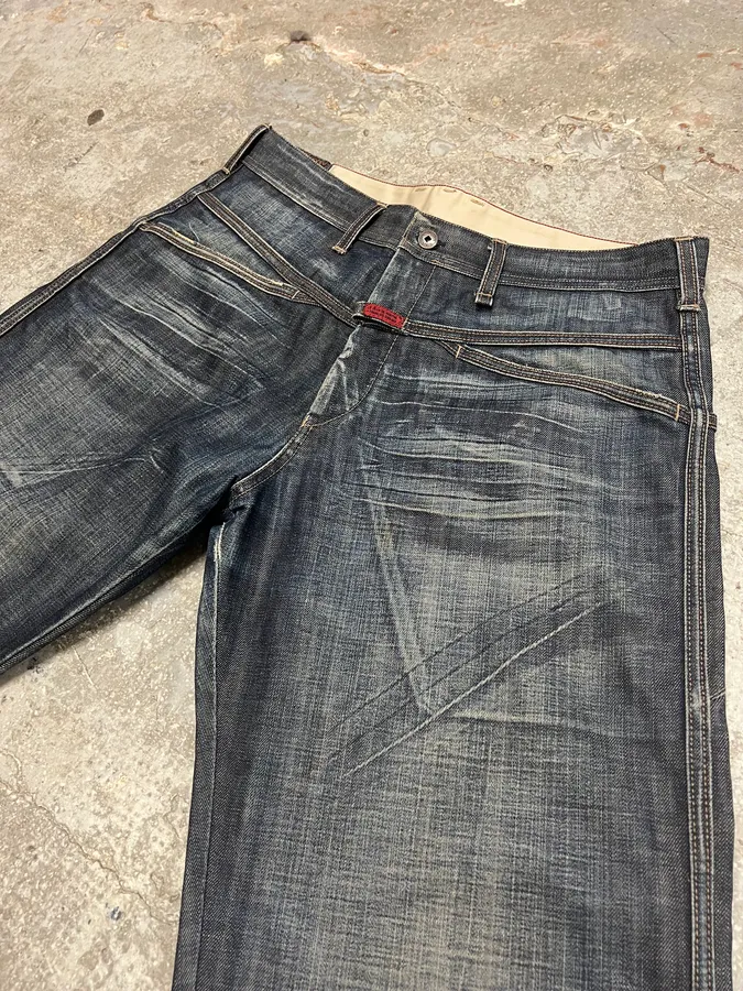 2000s Marithé + François Girbaud Blue Structured Denim Jeans - Image 14