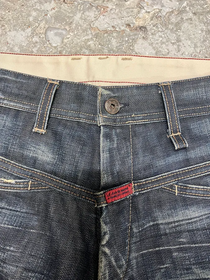 2000s Marithé + François Girbaud Blue Structured Denim Jeans - Image 6