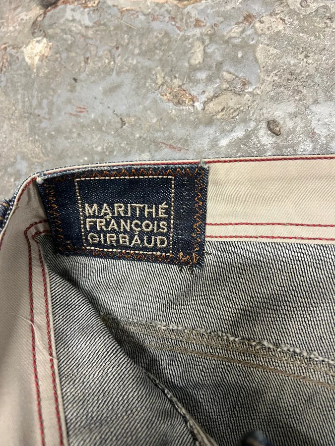 2000s Marithé + François Girbaud Blue Structured Denim Jeans - Image 9