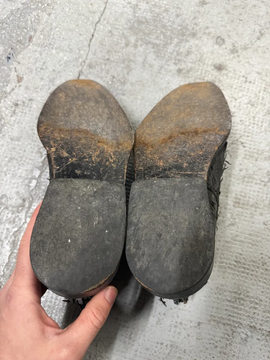 2000s Marithé + François Girbaud Brut Leather Distressed Boots - Image 9