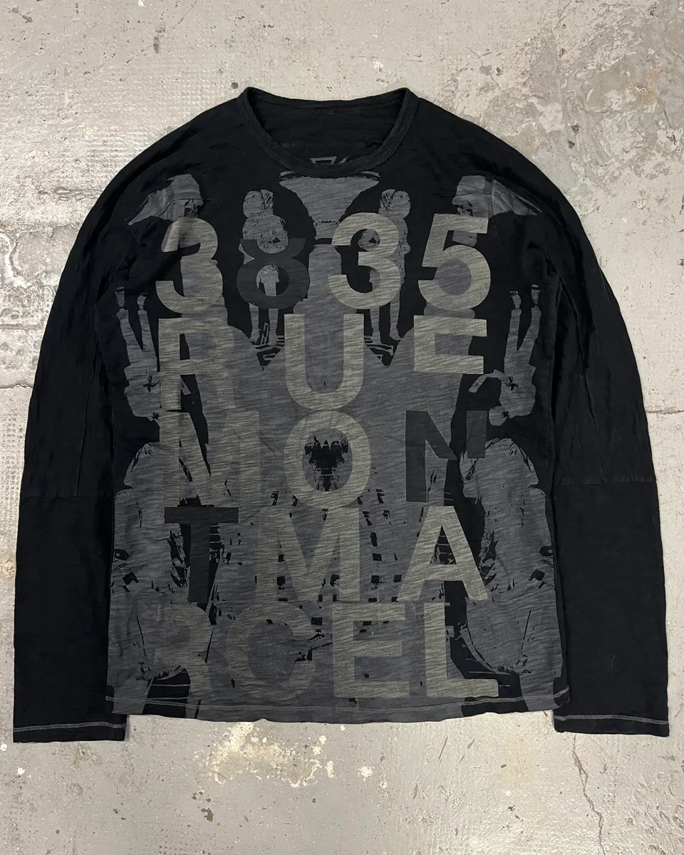 2000s Marithé + François Girbaud Contemporary Numbers Navy Longsleeves