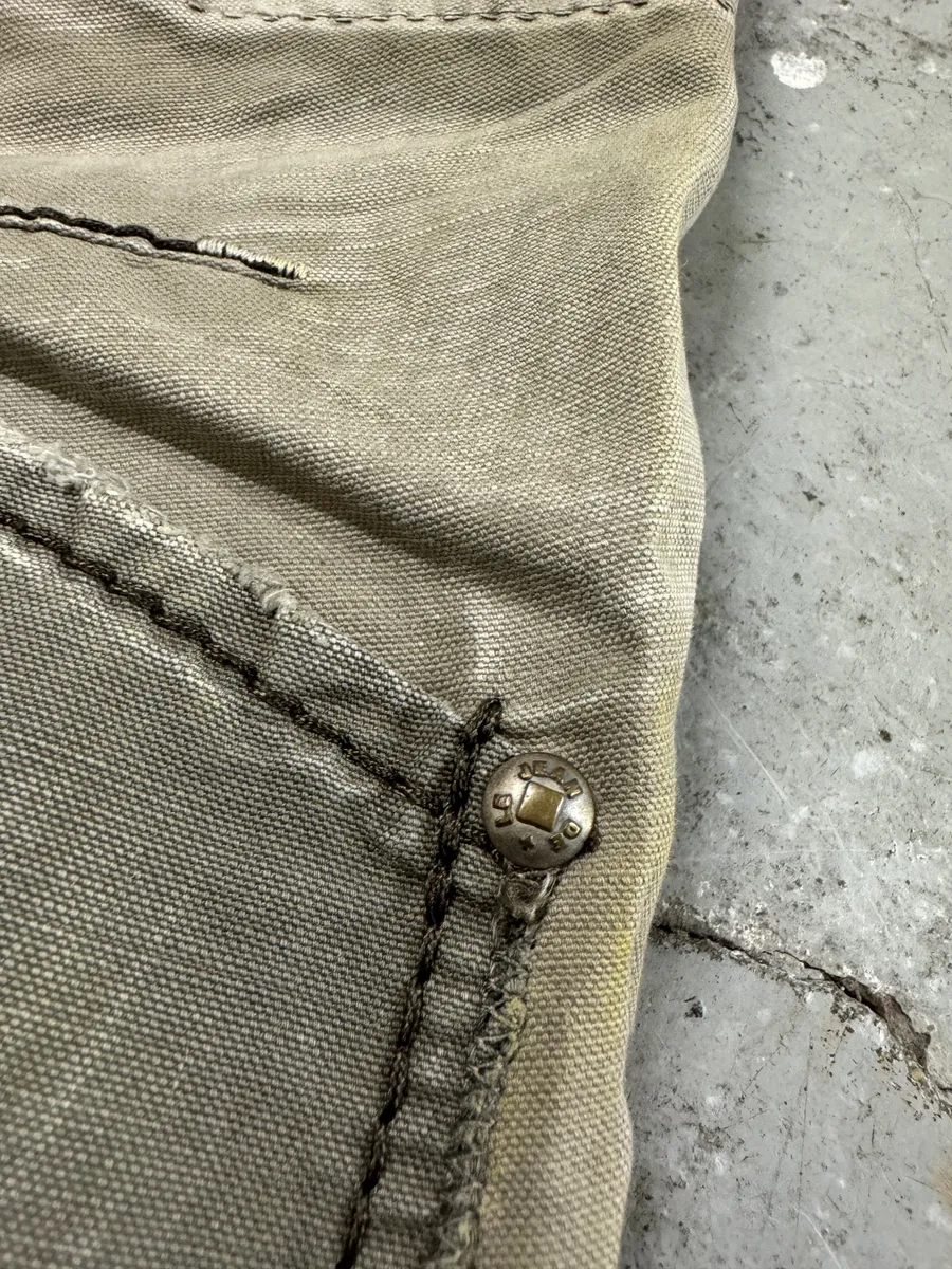 2000s Marithé + François Girbaud Green Faded Brut Pants - Image 11