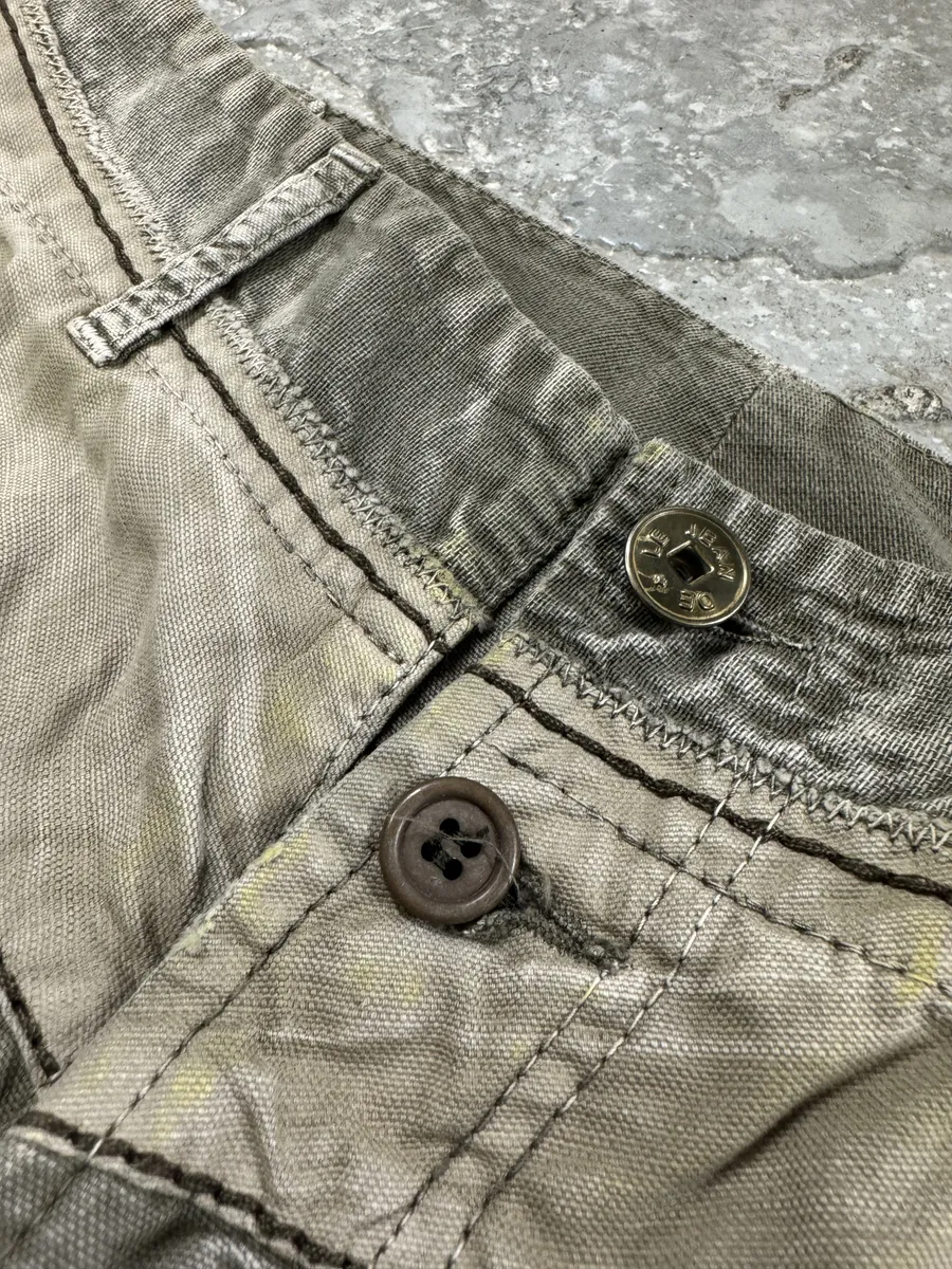 2000s Marithé + François Girbaud Green Faded Brut Pants - Image 7
