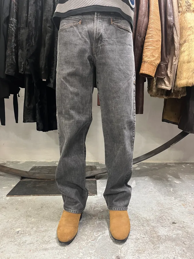 2000s Marithé + François Girbaud Grey Brut Straight Jeans - Image 2