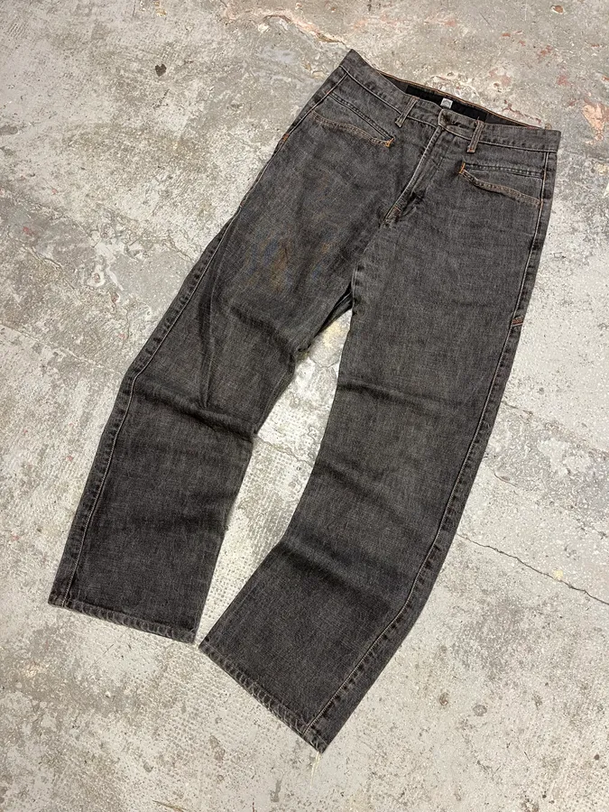 2000s Marithé + François Girbaud Grey Brut Straight Jeans - Image 5