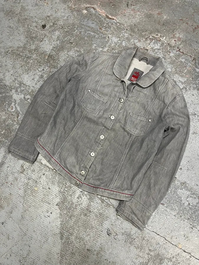 2000s Marithé + François Girbaud Grey Light Buttoned Denim Jacket - Image 2