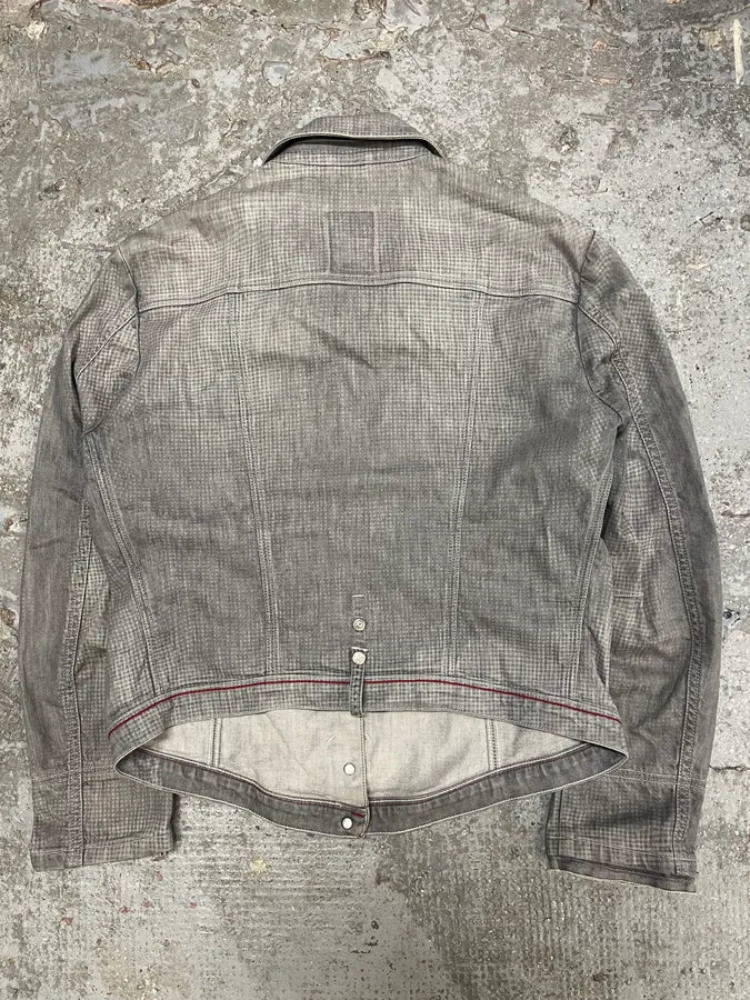 2000s Marithé + François Girbaud Grey Light Buttoned Denim Jacket - Image 5
