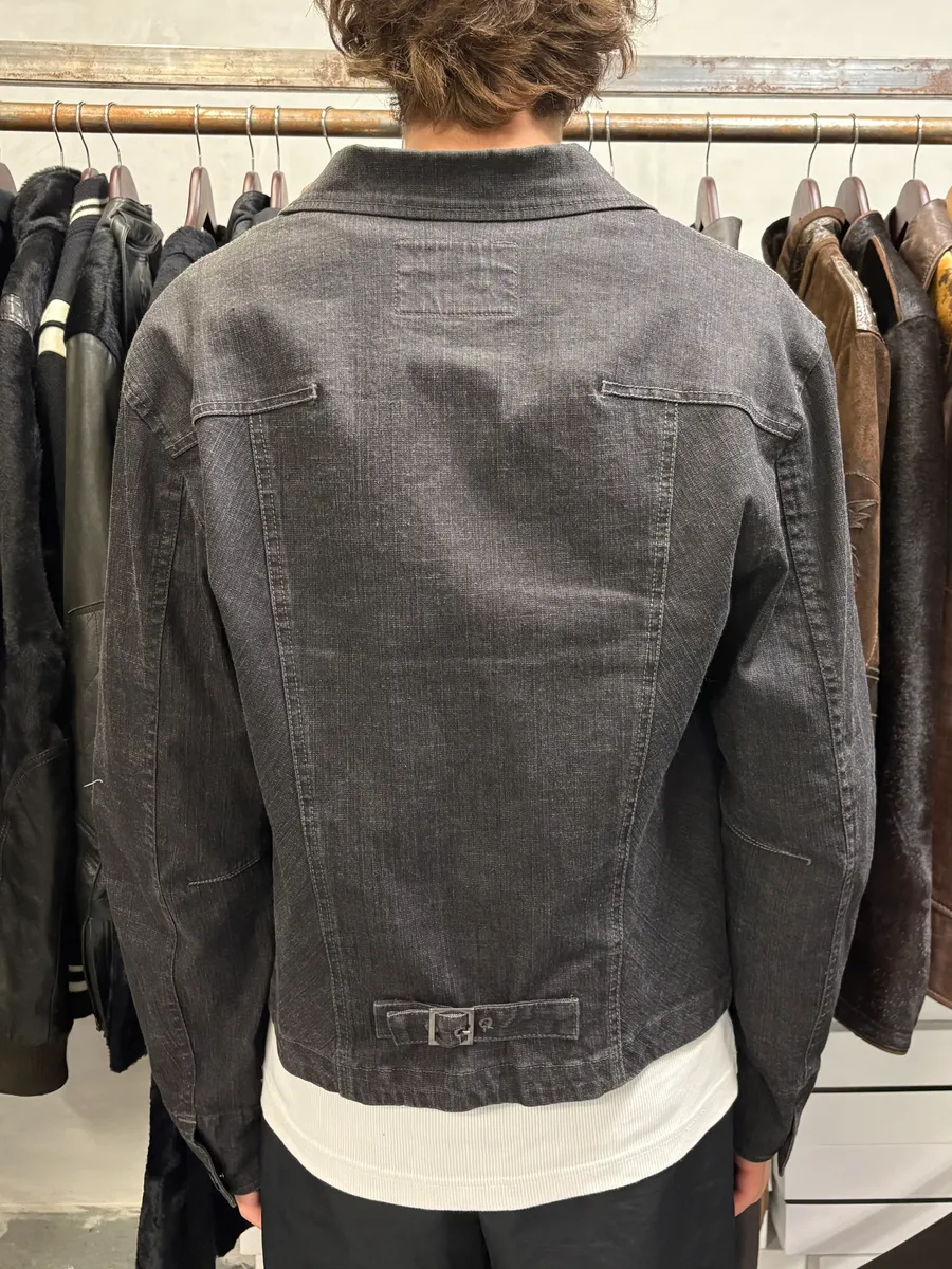 2000s Marithé + François Girbaud Grey Signature Buttoned Jacket - Image 3