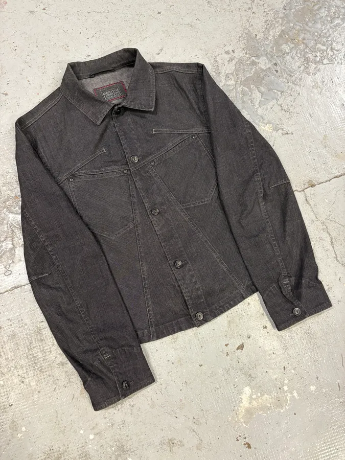 2000s Marithé + François Girbaud Grey Signature Buttoned Jacket - Image 4