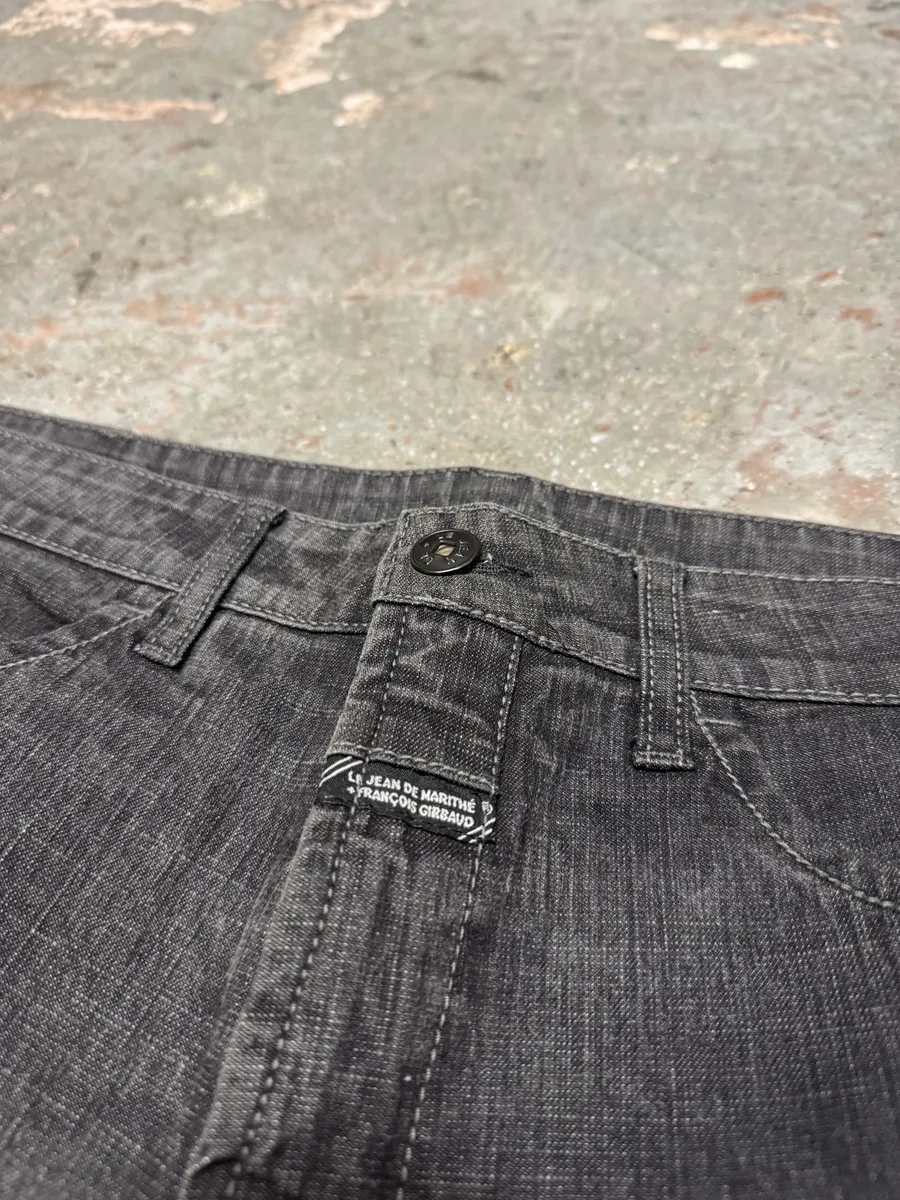 2000s Marithé + François Girbaud Grey Soft Denim Pants - Image 6