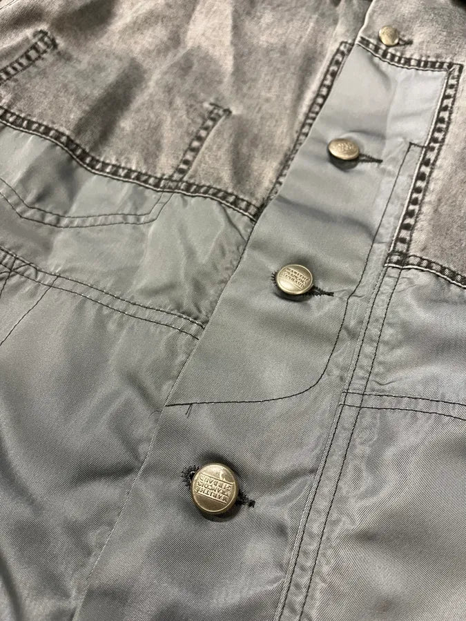 2000s Marithé + François Girbaud Grey Utility Denim Jacket - Image 6