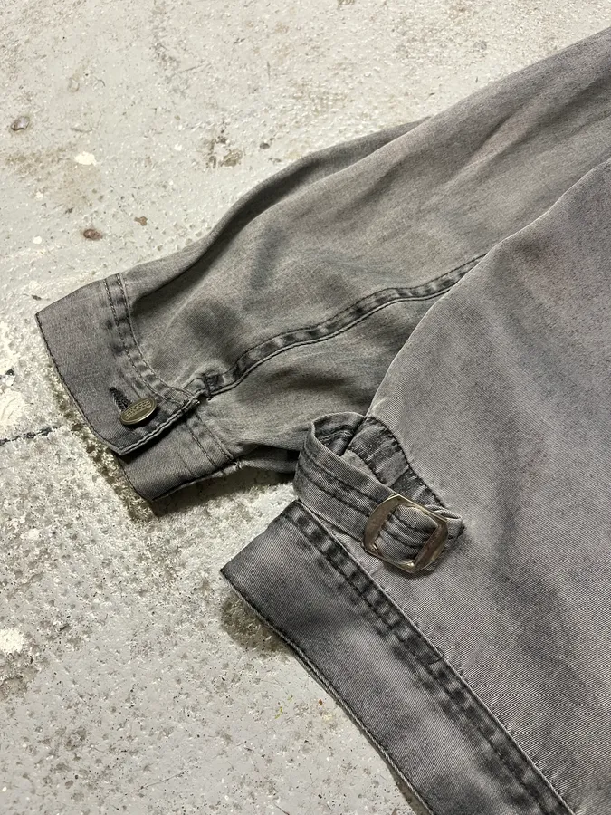 2000s Marithé + François Girbaud Grey Utility Denim Jacket - Image 8