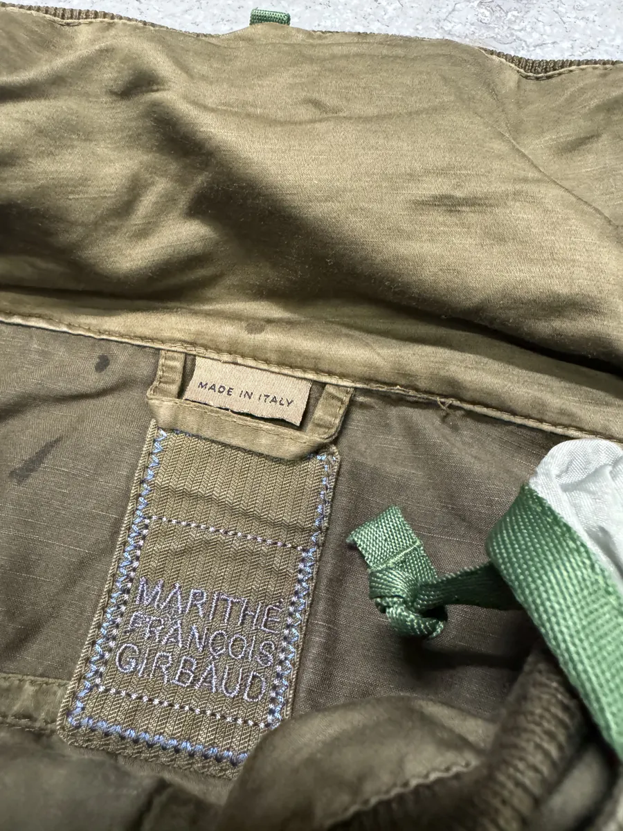 2000s Marithé + François Girbaud Olive Bondage Cropped Hybrid Jacket - Image 7
