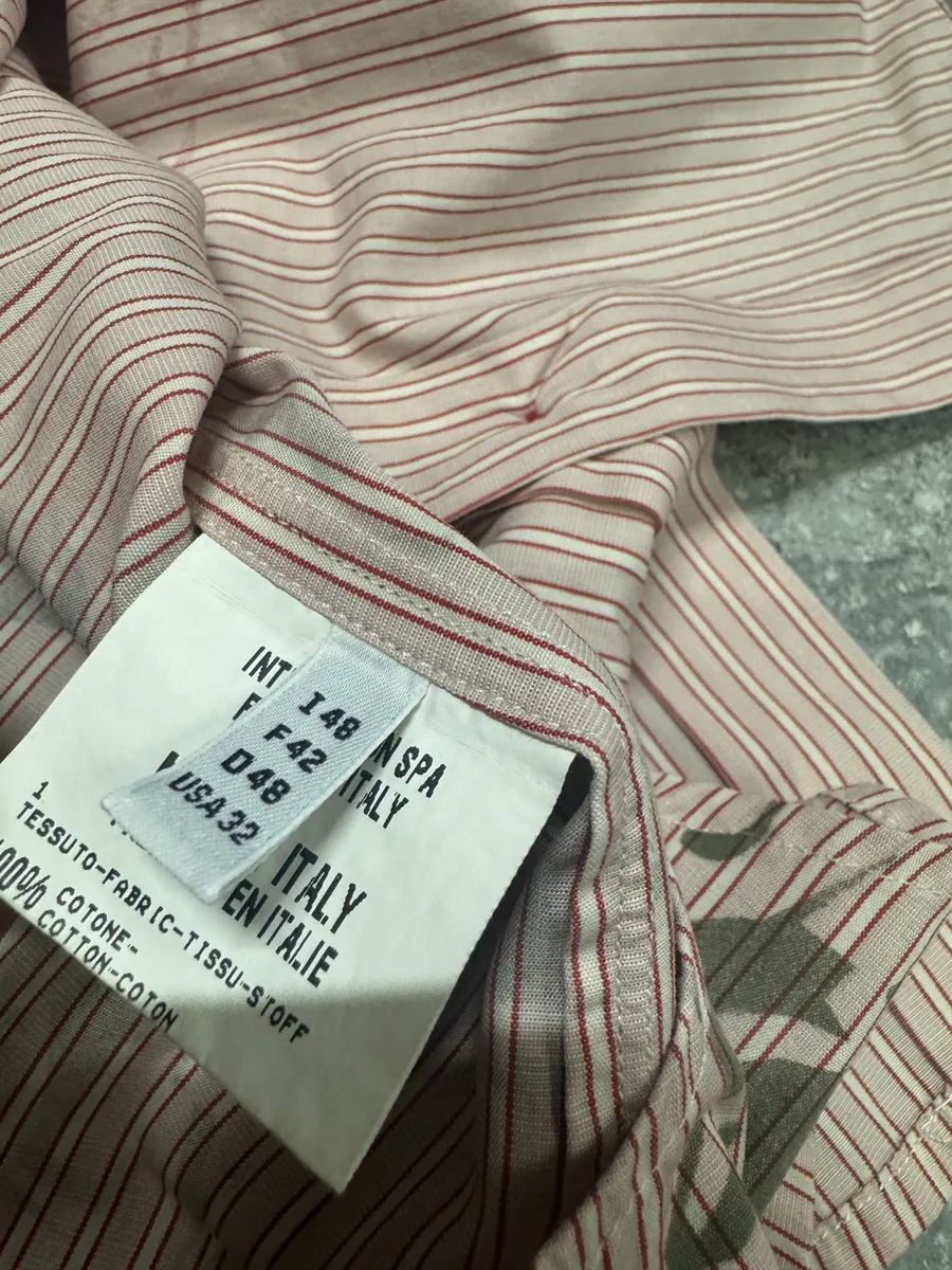2000s Marithé + François Girbaud Red Stripes Tribal Shirt - Image 7