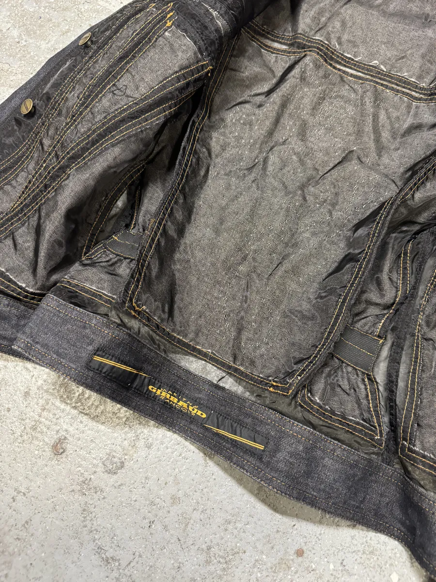 2000s Marithé + François Girbaud Studded Brut Denim Aero Jacket - Image 9