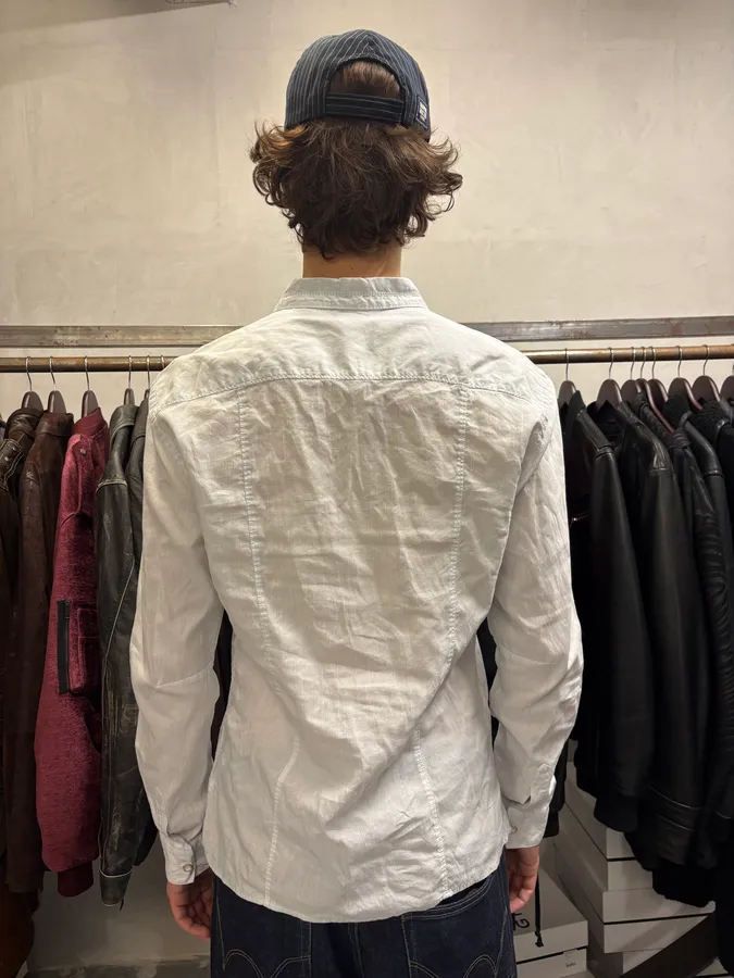 2000s Marithé + François Girbaud USA Print White Shirt - Image 3