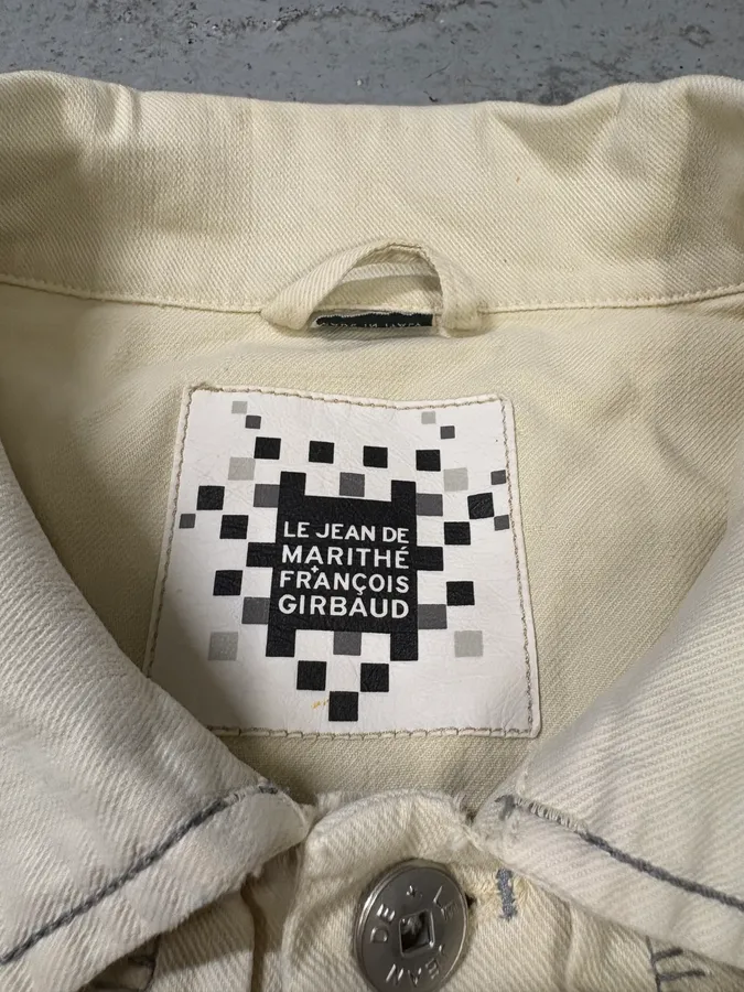 2000s Marithé + François Girbaud White Signature Light Jacket - Image 12