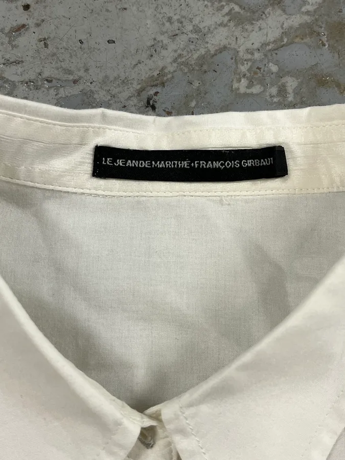 2000s Marithé + François Girbaud Abstract Stars White Shirt - Image 8