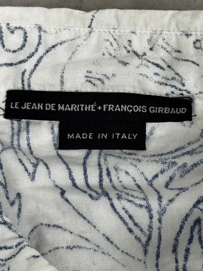 2000s Marithé + François Girbaud Aged Tattoo White Shirt - Image 12