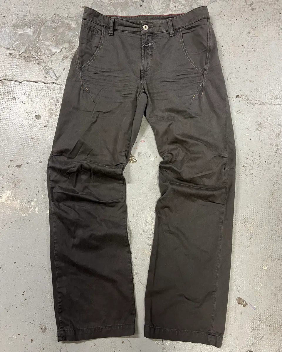 2000s Marithé + François Girbaud Anthracite Grey Signature Minimalist Straight Pants