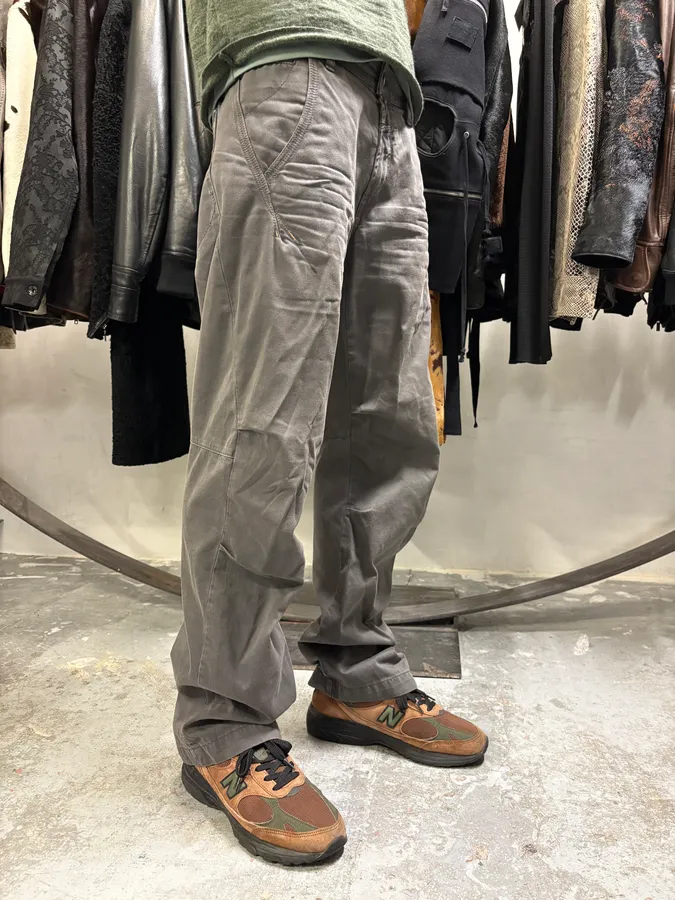 2000s Marithé + François Girbaud Anthracite Grey Signature Minimalist Straight Pants - Image 2
