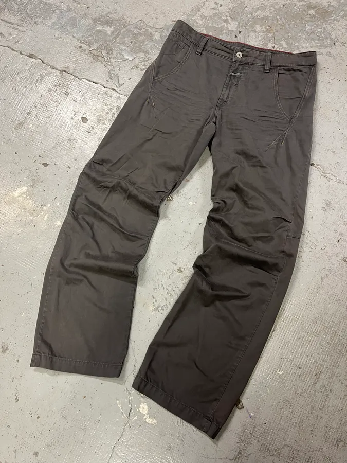 2000s Marithé + François Girbaud Anthracite Grey Signature Minimalist Straight Pants - Image 5