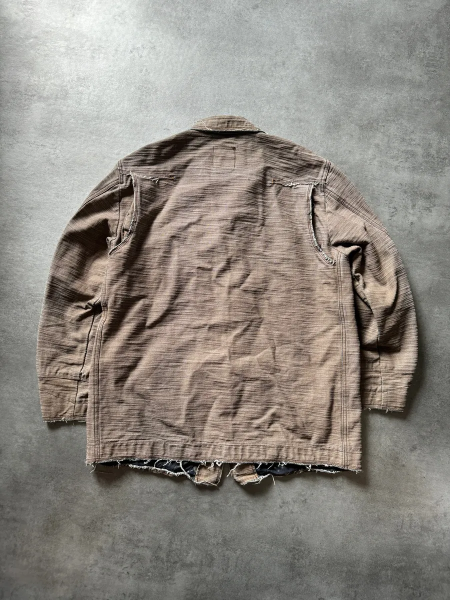 2000s Marithé + François Girbaud Archival Distressed Long Denim Jacket - Image 2
