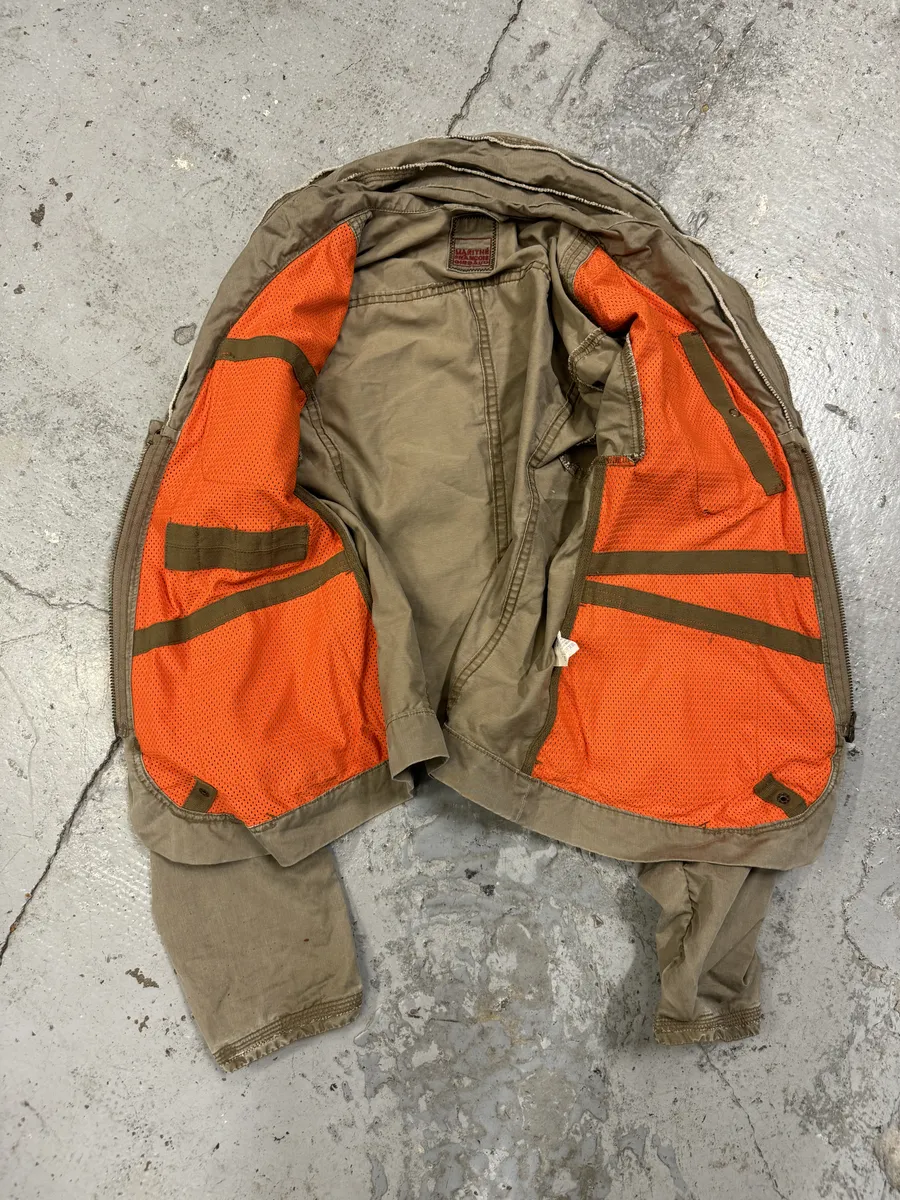 2000s Marithé + François Girbaud Beige & Orange Multi Pockets Utility Jacket - Image 7