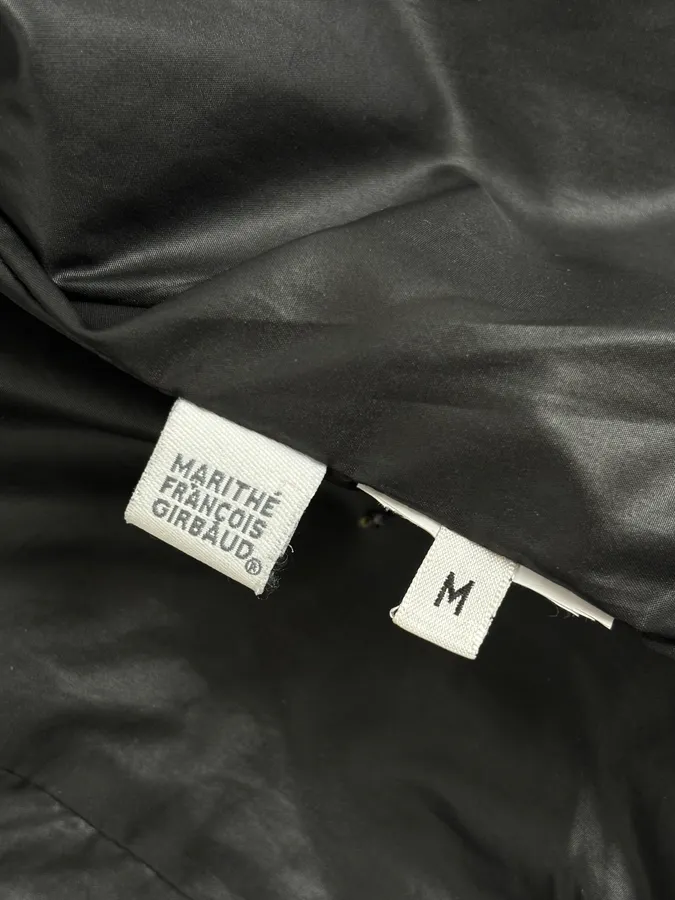 2000s Marithé + François Girbaud Black Buttoned Modern Leather Jacket - Image 11