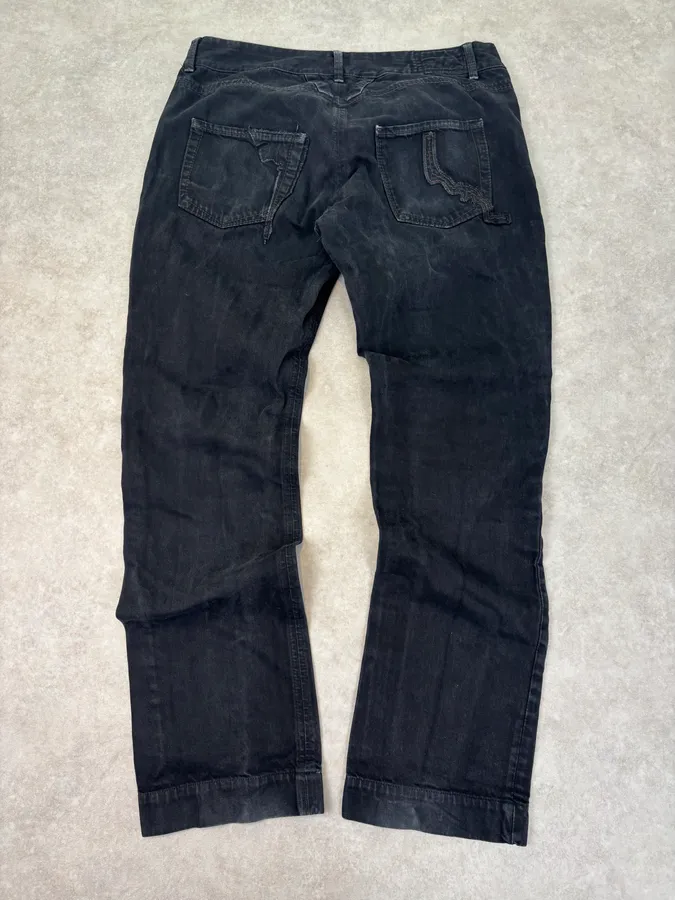 2000s Marithé + François Girbaud Black Denim Jeans - Image 6