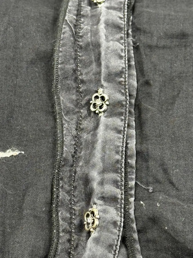 2000s Marithé + François Girbaud Black Embroidered Star Shirt - Image 10
