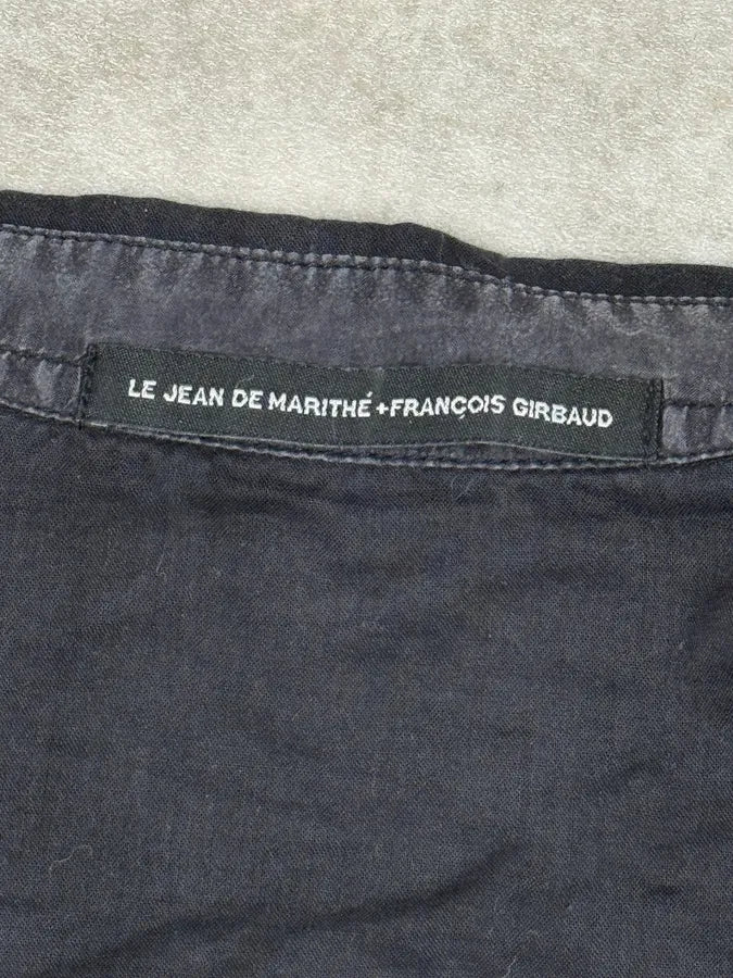 2000s Marithé + François Girbaud Black Embroidered Star Shirt - Image 11