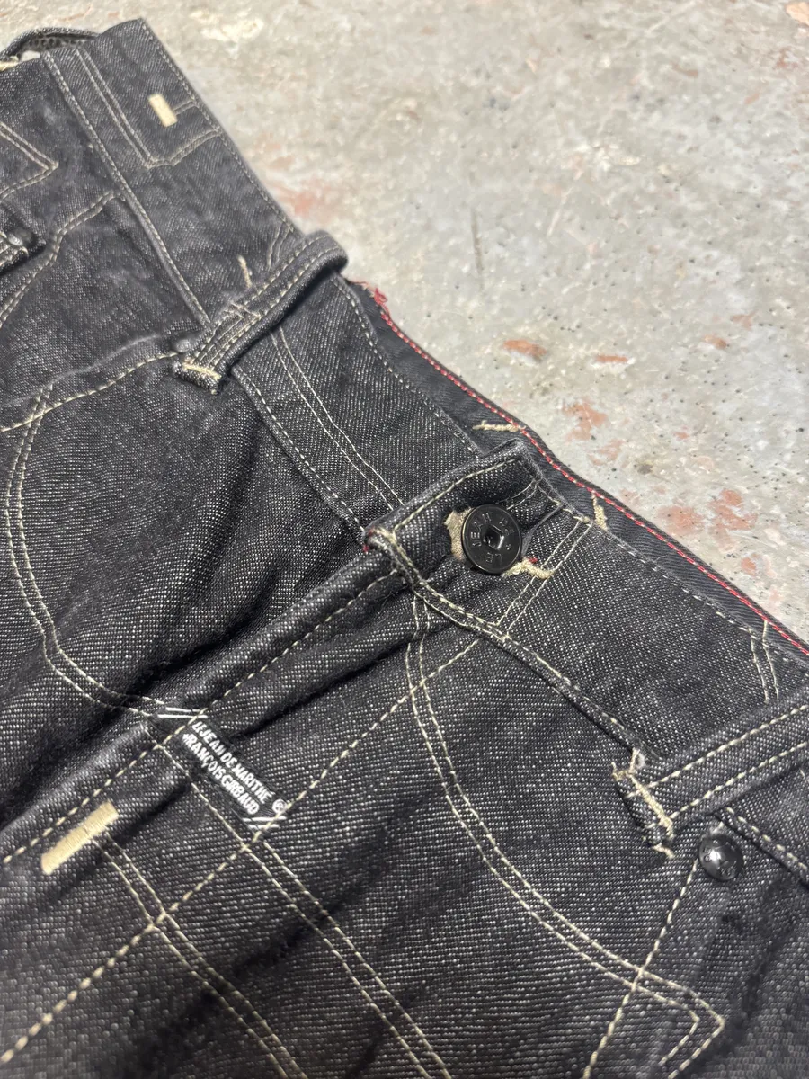 2000s Marithé + François Girbaud Black Hybrid Patchwork Pockets Pants - Image 7