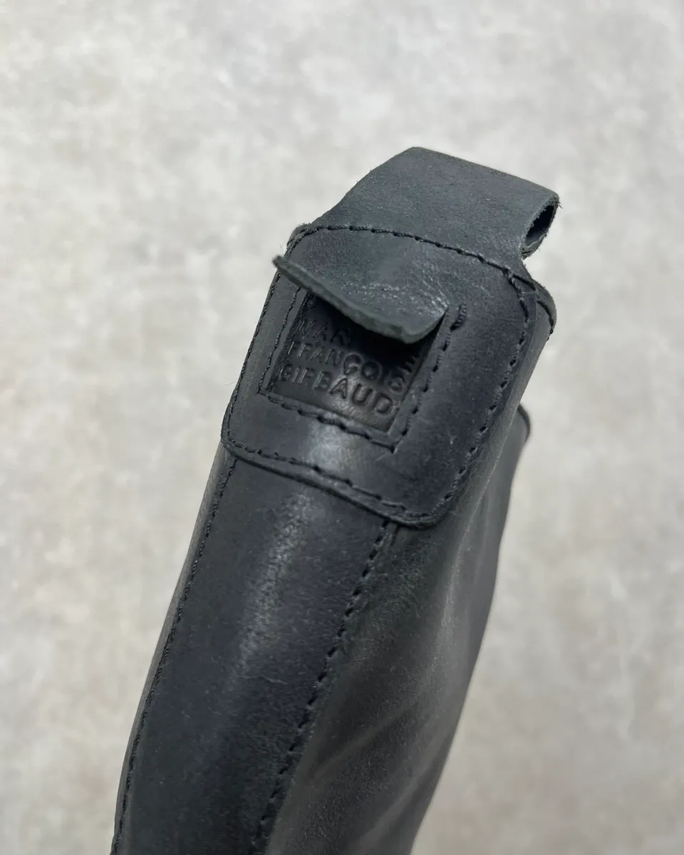 2000s Marithé + François Girbaud Black Leather Motorcycle Boots - Image 11