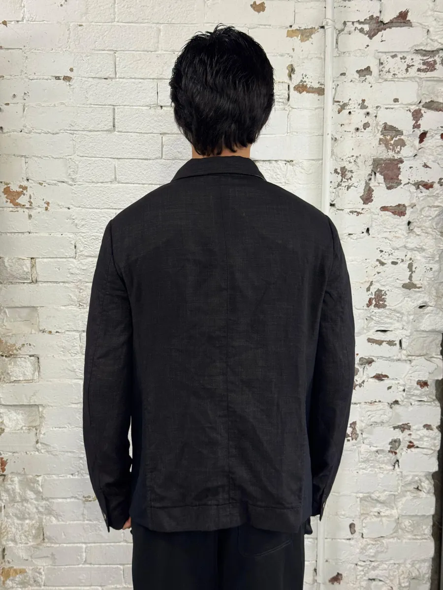 2000s Marithé + François Girbaud Black Light Blazer Jacket - Image 3