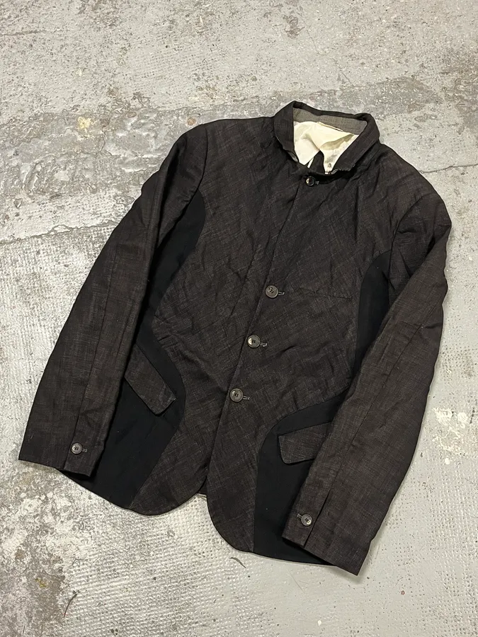 2000s Marithé + François Girbaud Black Light Blazer Jacket - Image 4