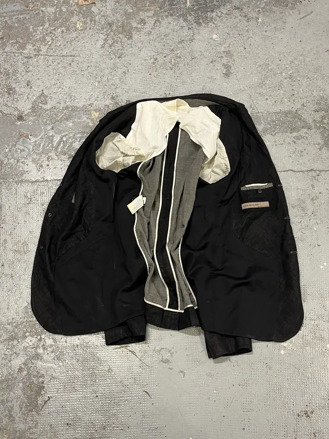 2000s Marithé + François Girbaud Black Light Blazer Jacket - Image 8