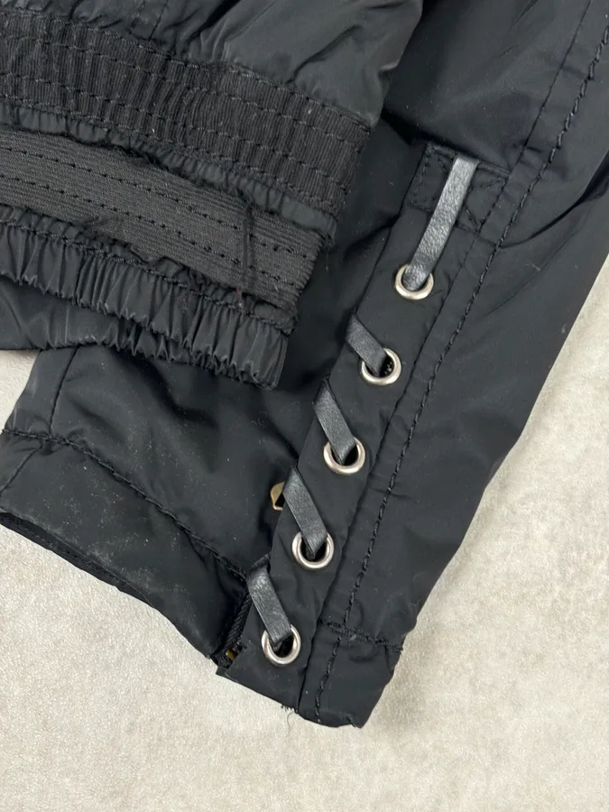 2000s Marithé + François Girbaud Black Nylon Studded Skull Puffer Jacket - Image 9