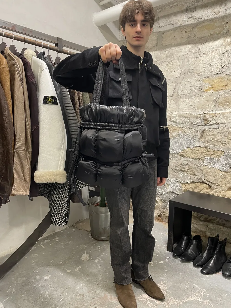 2000s Marithé + François Girbaud Black Puffer Bag - Image 4
