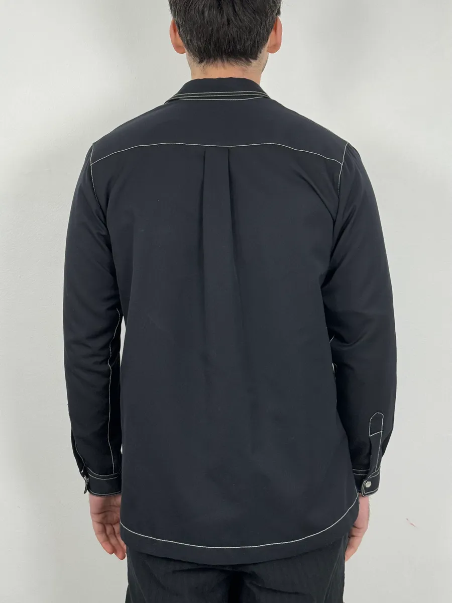 2000s Marithé + François Girbaud Black Signature Overshirt Jacket - Image 3