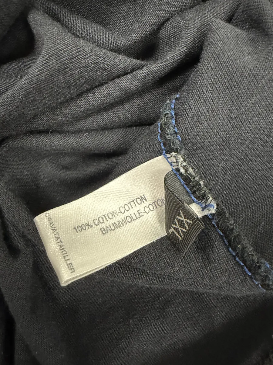 2000s Marithé + François Girbaud Black Tattooed Signature Abstract Longsleeves - Image 10