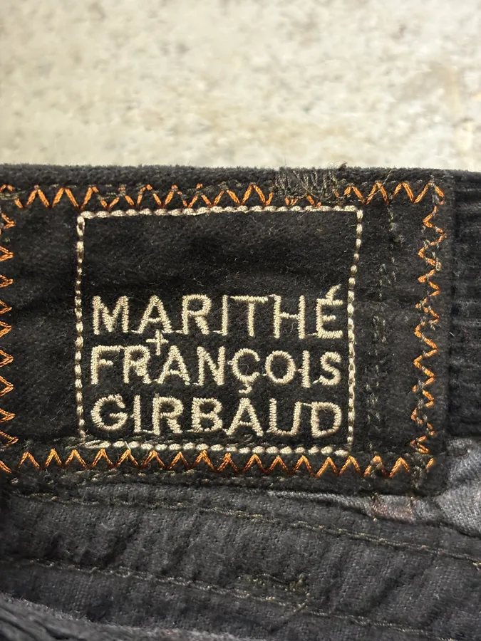 2000s Marithé + François Girbaud Black Velvet Pants - Image 10