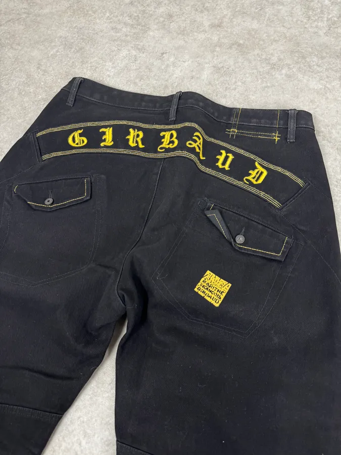 2000s Marithé + François Girbaud Black & Yellow Pants - Image 8