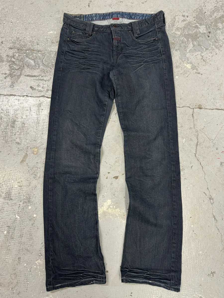 2000s Marithé + François Girbaud Blue Brut Distressed Denim Jeans