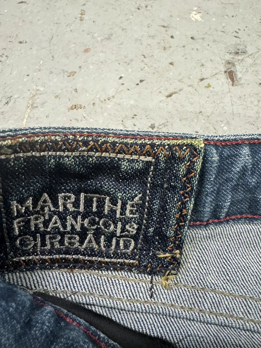 2000s Marithé + François Girbaud Blue Brut Distressed Denim Jeans - Image 10